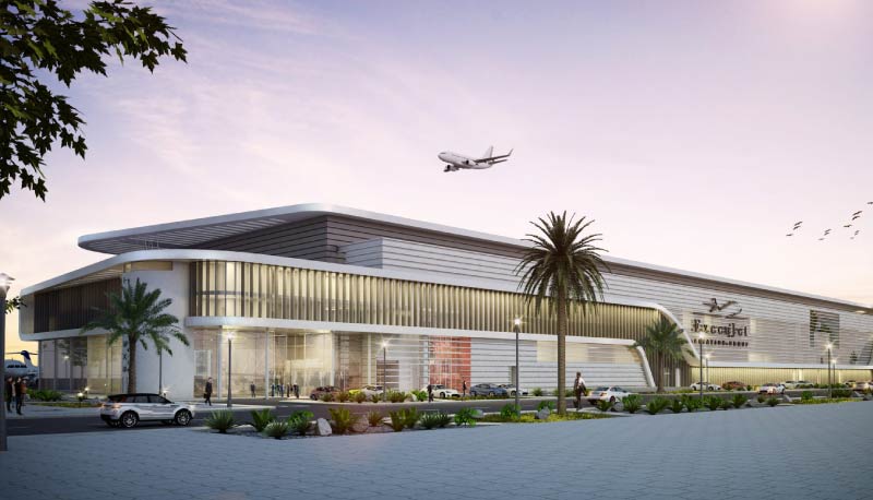 ExecuJet Middle East's modern FBO facility at Dubai International Airport (DXB)